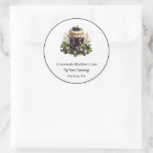Selbstgemachte Brombeermarmelade-Aufkleber Runder Aufkleber (Tasche)