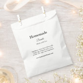 Selbstgemachte Donuts, hergestellt mit Liebe Text- Geschenktütchen (Ausgeschnitten)