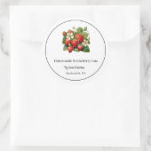 Selbstgemachte Erdbeerkonfitüre Runder Aufkleber (Tasche)