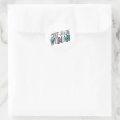 Selbstgemachte Frau Runder Aufkleber (Tasche)