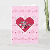 Selbstgemachte Happy Valentinstag Karte (Vorderseite)