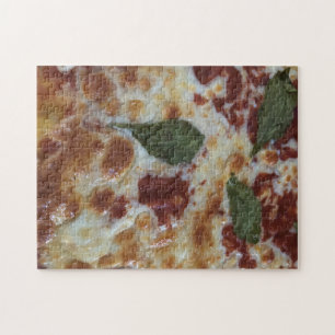 Selbstgemachte Käsepizza-Zubereitung Puzzle