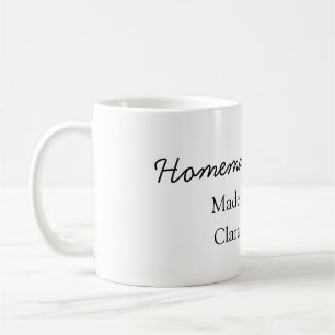 Selbstgemachte Kekse fügen Sie Ihren Text Namen hi Kaffeetasse