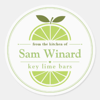 Selbstgemachte Key Lime Bars Küchenetikett Runder Aufkleber