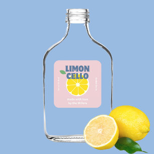 Selbstgemachte Liebe Modernes Rosa Kraft Limoncell Quadratischer Aufkleber