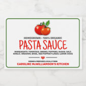 Selbstgemachte Pasta-Sauce Dosenfutter Etikett (Einzelnes Label)