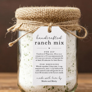 Selbstgemachte Ranch-Mix-Geschenkanhänger Geschenkanhänger