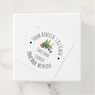Selbstgemachte rustikale Weihnachtskekse mit Liebe Geschenkanhänger