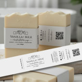 Selbstgemachte Seife Bauchbinde mit Logo & QR-Code Einladungsbanderole