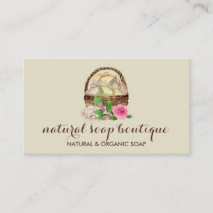 Selbstgemachte Sojaseife Lavendel Visitenkarte