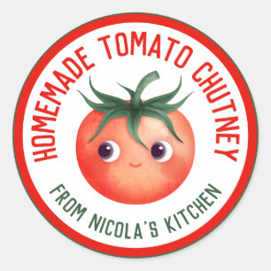 Selbstgemachte Tomaten-Chutney mit Ihrem eigenen R Runder Aufkleber
