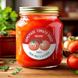 Selbstgemachte Tomatensauce-Etikett mit individuel Runder Aufkleber