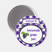 Selbstgemachte Traubenmarmelade Magnet (Vorderseite/Rückseite)