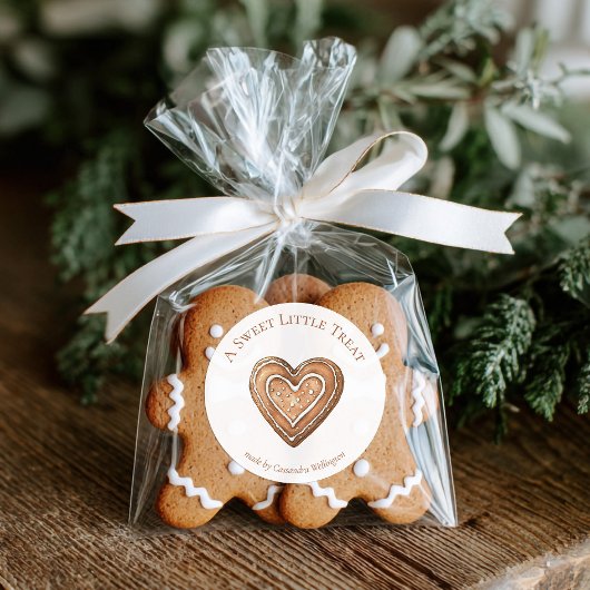 Selbstgemachte Weihnachtsback-Geschenke  Runder Aufkleber