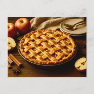 Selbstgemachter Apfelkuchen Thanksgiving Herbst Po Feiertagspostkarte