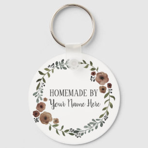 Selbstgemachter Keks-Kuchen Vintage-Handwerk Flora Schlüsselanhänger