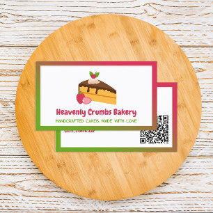 Selbstgemachter Kuchen Benutzerdefinierter QR Visitenkarte