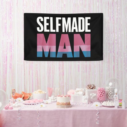 Selbstgemachter Mann Transgender Trans Pride Flagg Banner (Party)