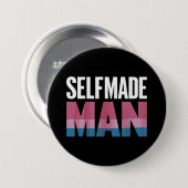 Selbstgemachter Mann Transgender Trans Pride-Flagg Button (Vorne & Hinten)