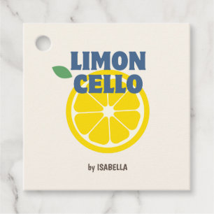 Selbstgemachter Moderner Limoncello Likör Geschenkanhänger