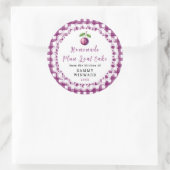 Selbstgemachter Pflaumenkuchen Label Runder Aufkleber (Tasche)