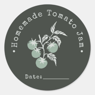 Selbstgemachter Tomatenmarmelade-Einmachdatum Salb Runder Aufkleber