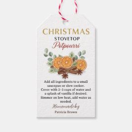 Selbstgemachter Weihnachts-Stovetop-Potpourri-Reze Geschenkanhänger