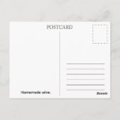 Selbstgemachter Wein Postkarte (Rückseite)