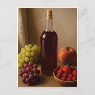 Selbstgemachter Wein Postkarte
