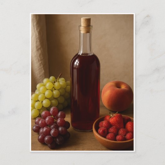 Selbstgemachter Wein Postkarte (Vorderseite)