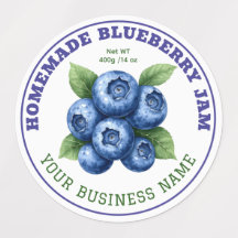 Selbstgemachtes Blaubeermarmeladen-Glas-Produkteti