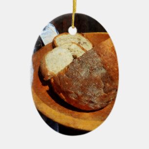 Selbstgemachtes Brot Keramikornament