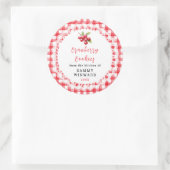 Selbstgemachtes Cranberry-Keks-Etikett Runder Aufkleber (Tasche)
