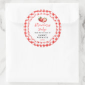 Selbstgemachtes Erdbeer-Fudge Etikett Runder Aufkleber (Tasche)
