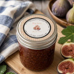 Selbstgemachtes Feigenmarmeladen-Label-Aufkleber Runder Aufkleber