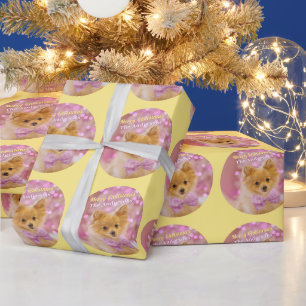 Selbstgemachtes Frohe Weihnachten & Name, Süßer Hu Geschenkpapier