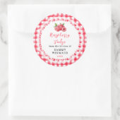 Selbstgemachtes Himbeer-Fudge Etikett Runder Aufkleber (Tasche)