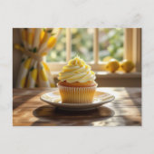 Selbstgemachtes Lemon-Cupcake-Rezept Postkarte (Vorderseite)