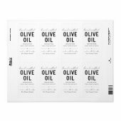 Selbstgemachtes Olivenöl-Label (Vorne)