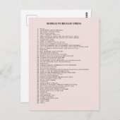 Selbstheilungsmotivation rot pink postkarte (Vorne/Hinten)