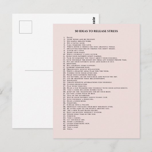 Selbstheilungsmotivation rot pink postkarte (Vorne/Hinten)