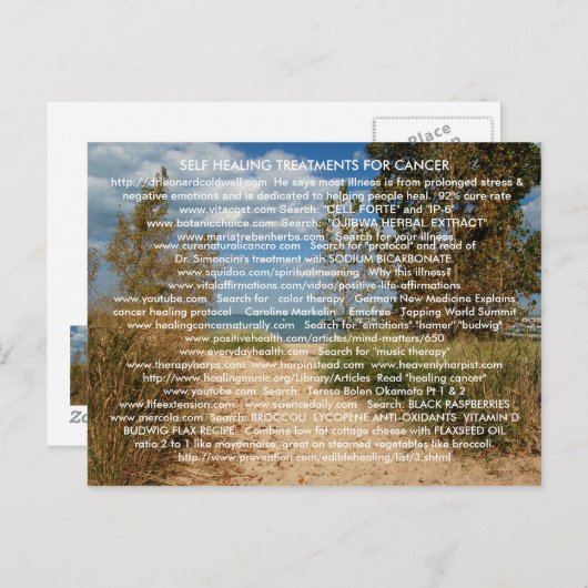SELBSTHEIZUNG VON KREBS & ILLNESS POSTCARD POSTKARTE (Vorne/Hinten)