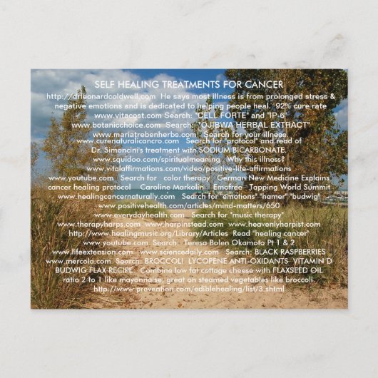 SELBSTHEIZUNG VON KREBS & ILLNESS POSTCARD POSTKARTE (Vorderseite)
