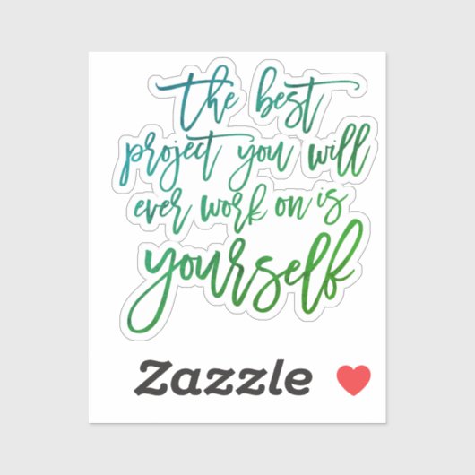 Selbsthilfeangebote, Projekt, das Sie inspirierend Aufkleber (Blatt)