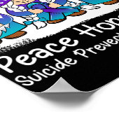 Selbsthilfegnome mit Aquamarinem Farbband zur Unte Poster (Ecke)