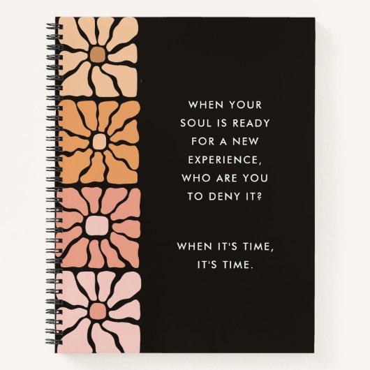 Selbsthilfeschrift fordert Boho Floral auf Notizblock (Vorderseite)