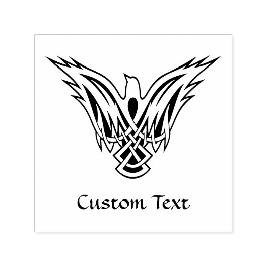 Selbsthingende Briefmarke des keltischen Vogels Permastempel (Design)