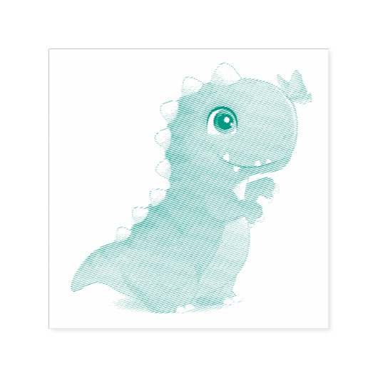 SELBSTINKING RUBBER BRIEFMARKE: BABY DINOSAUR PERMASTEMPEL (Design)