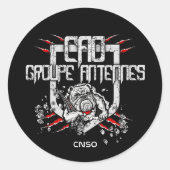 SELBSTKLEBENDE ANTENNEN RUNDER AUFKLEBER (Vorderseite)