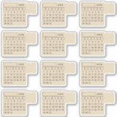 Selbstklebende Index-Tabs Monatlicher Generischer Aufkleber (Vorderseite)
